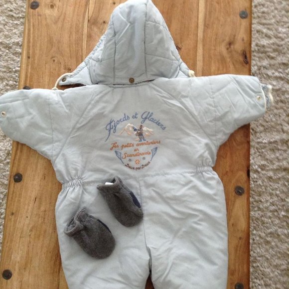 6 MONTHS - DEUX PAR DEUX SNOWSUIT One Piece - Picture 3 of 8